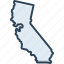 california, country, border, continent, map, america, united