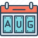 august, month, calender, notice, plan, event, schedule