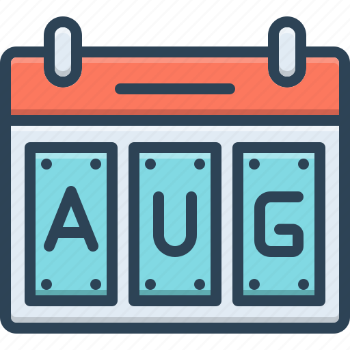 August, month, calender, notice, plan, event, schedule icon - Download on Iconfinder