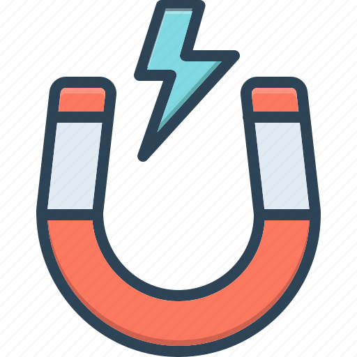 Magnet, lodestone, attraction, horseshoe, magnetism, by, physics icon - Download on Iconfinder