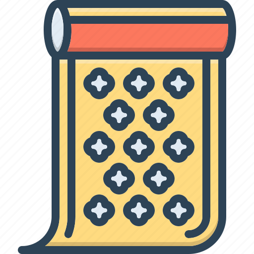 Wrapping, gunny, mat, scroll, exercise carpet, cloth, carpet icon - Download on Iconfinder