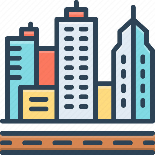 Cities, capital, center, hometown, downtown, burg, brough icon - Download on Iconfinder