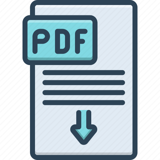 Pdf, file, download, format, document, extension, folder icon - Download on Iconfinder