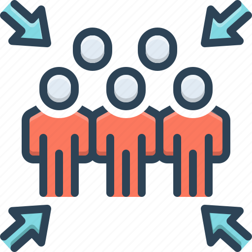 Gather, congregate, collect, cluster, together, crowd, with each other icon - Download on Iconfinder
