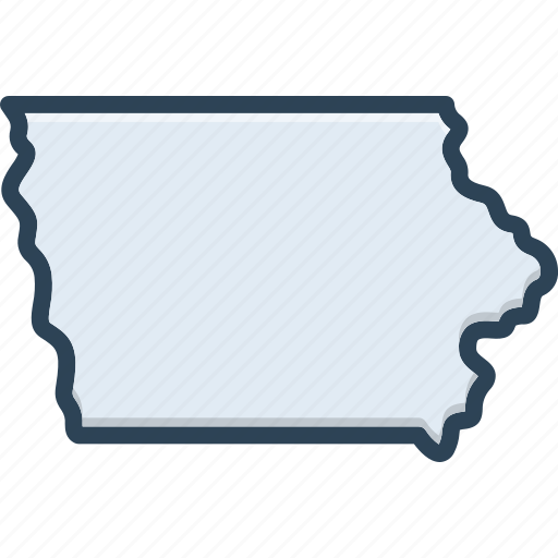 Iowa, usa, america, map, country, national, region icon - Download on Iconfinder
