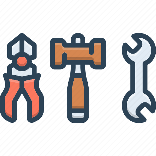 Tools, equipment, wrench, pincers, hammer, instrument, fixing icon - Download on Iconfinder