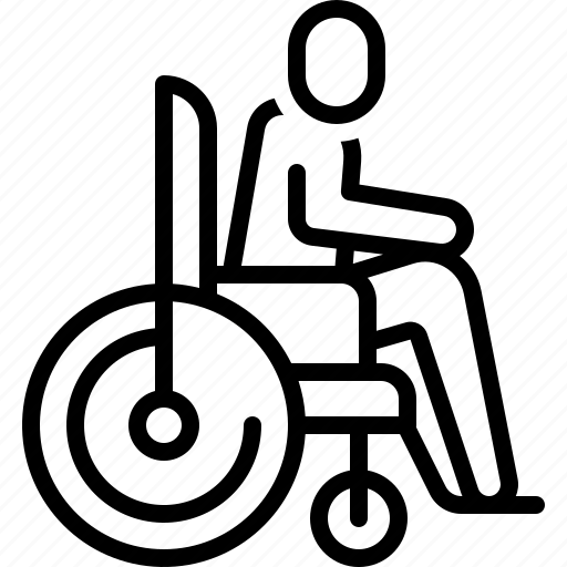 Disabled, handicapped, infirm, handicap, wheelchair, accessibility, having a disability icon - Download on Iconfinder