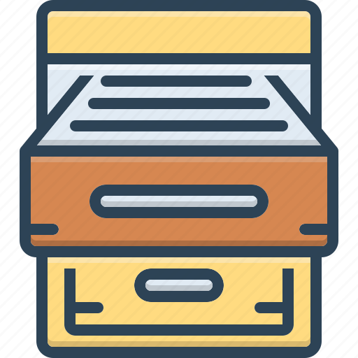 Archive, collection, records, documents, storage, history, registers icon - Download on Iconfinder