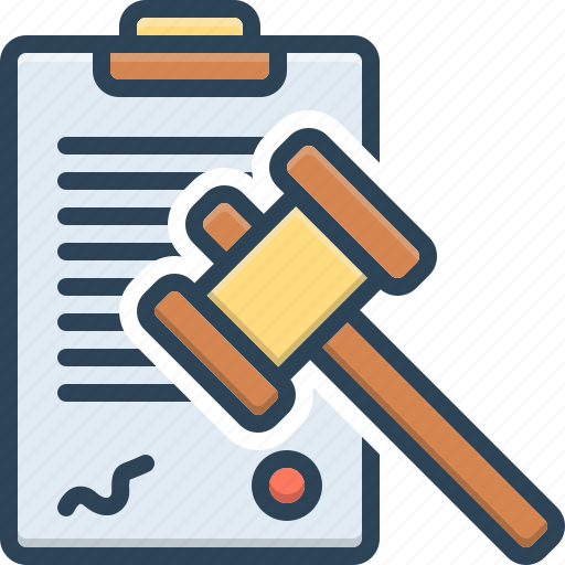 Justice, hammer, prosecute, document, file, agreement, legal icon - Download on Iconfinder