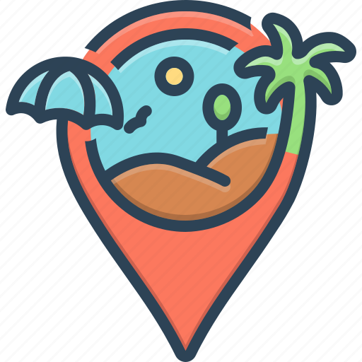Vacation, sabbatical, holiday, leave, beach, location, gps icon - Download on Iconfinder