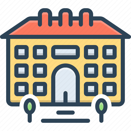 Colonial, house, contour, country, building, townhome, farmhouse icon - Download on Iconfinder