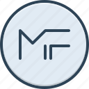 mf, letter, company, brand, initial, alphabet, monogram, typography