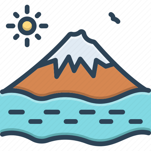 Mount, mountain, hill, landmarks, landscape, sunrise, height icon - Download on Iconfinder