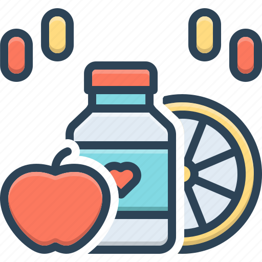 Vitamins, fruit, supplement, mineral, lemon, medical, capsule icon - Download on Iconfinder