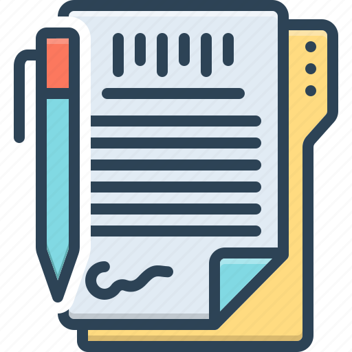 Agreement, contract, appendage, compromise, signing, document, paper icon - Download on Iconfinder