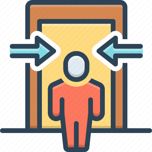 Intake, entry, penetration, admission, ingress, open, door icon - Download on Iconfinder