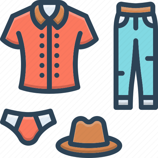 Clothing, costume, guise, garments, outfit, habiliments, raiment icon - Download on Iconfinder