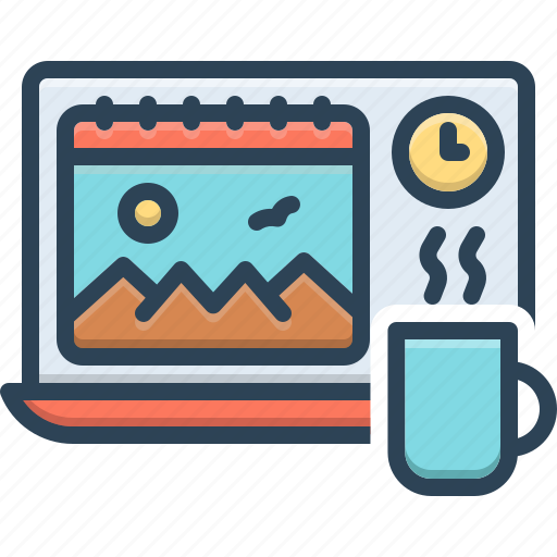 Weekends, appointment, holiday, vacation, laptop, day off, free day icon - Download on Iconfinder