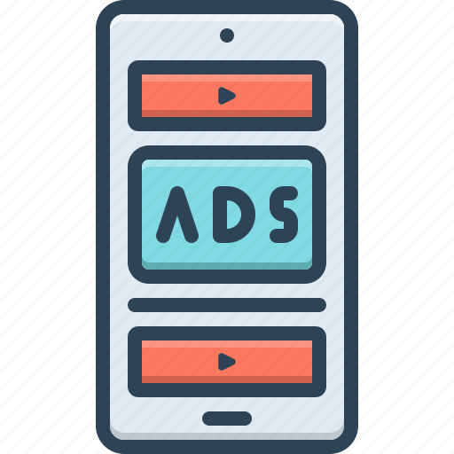 Ads, scheme, online, advertising, screen, commercial, promotion icon - Download on Iconfinder