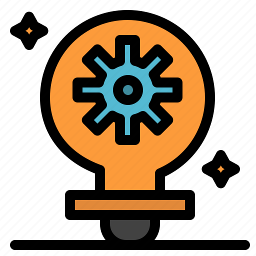 Bulb, gear, light, setting icon - Download on Iconfinder