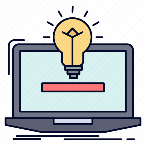 Bulb, idea, laptop, solution icon - Download on Iconfinder