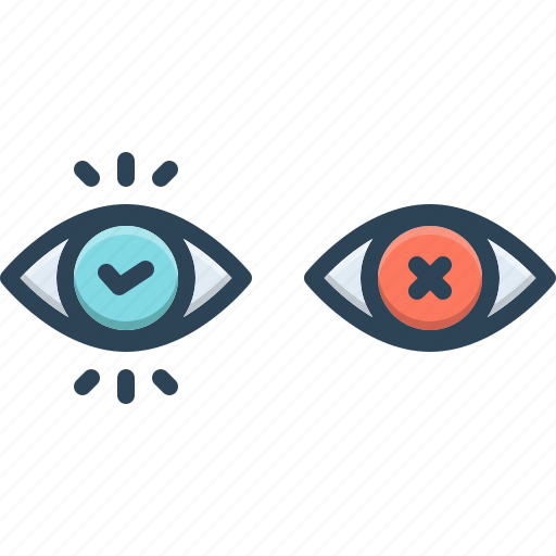 Solely, eye, right, wrong, sight, pupil, viewpoint icon - Download on Iconfinder