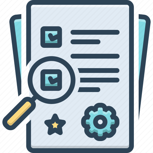 Specific, document, list, report, research, checklist, verify icon - Download on Iconfinder