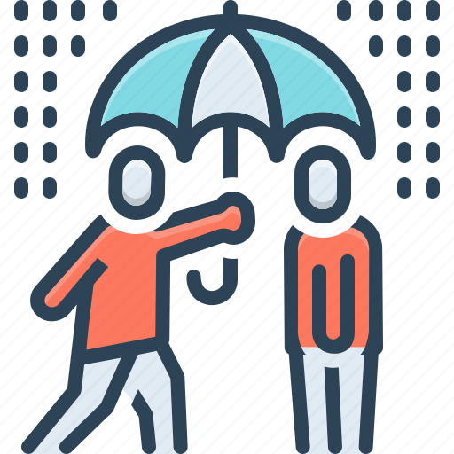 Kind, kindhearted, indulgent, affectionate, courteous, umbrella, rain icon - Download on Iconfinder
