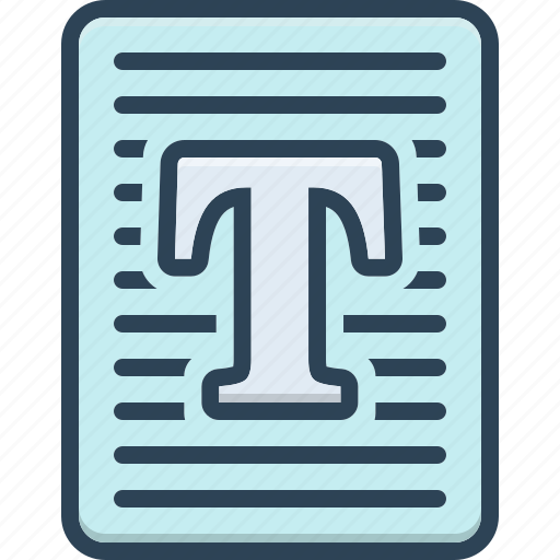 Document, letter, script, text, typography icon - Download on Iconfinder