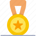 achievement, award, favorite, medal, prize, star, winner