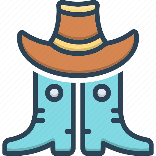Carnival costume, country, cowboy, dress, footware, hat, western icon - Download on Iconfinder