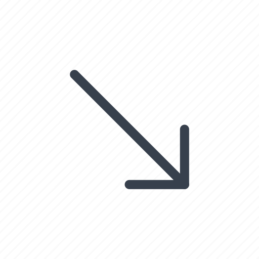 Arrow, bottom, direction, right icon - Download on Iconfinder
