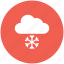 clouds, snow falling, snowing, weather, winter icon 
