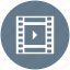 clip, film, movie, play, reel, video icon 
