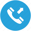 calling, outgoing call, phone call, phone receiver, receiver icon 