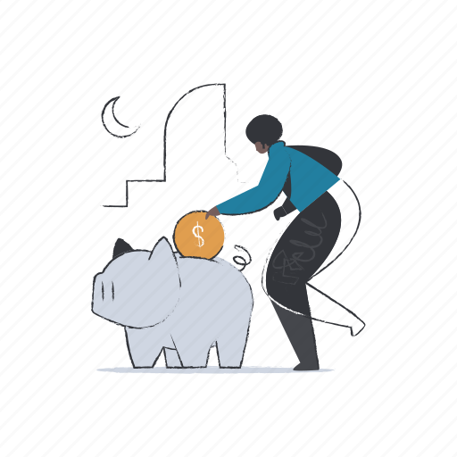 Finance, piggy, bank, savings, financial, budget, dollar illustration - Download on Iconfinder
