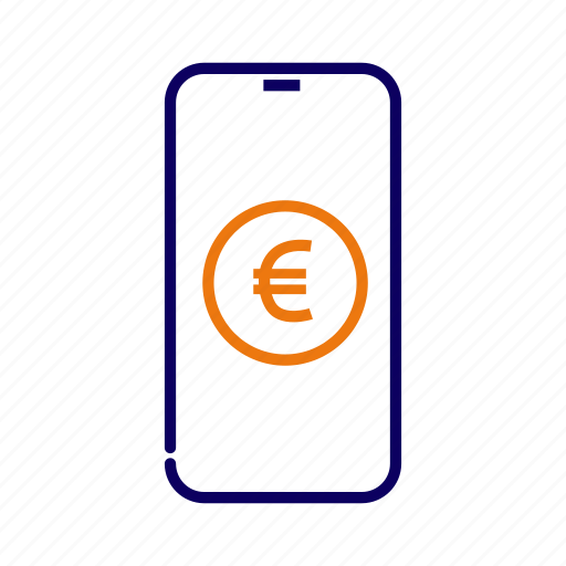 Cash, currency, euro, mobile, money, phone, phone pay icon - Download on Iconfinder