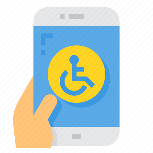 Mobile, disabled, app, smartphone icon - Download on Iconfinder