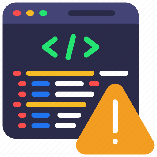 Code, error, errors, warning, coding icon - Download on Iconfinder