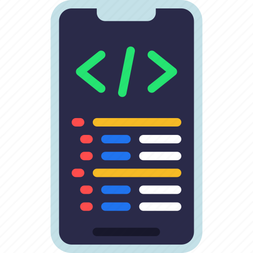 Mobile, coding, phone, programming, code icon - Download on Iconfinder