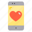 application, communication, love, mobile, phone 