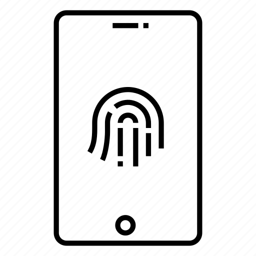 Fingerprint, lock, mobile, smartphones icon - Download on Iconfinder