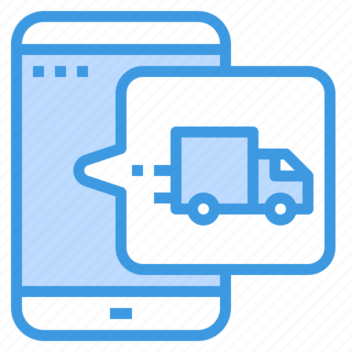 Logistic, delivery, truck, mobile, application icon - Download on Iconfinder