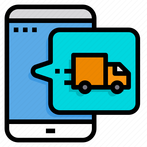 Logistic, delivery, truck, mobile, application icon - Download on Iconfinder