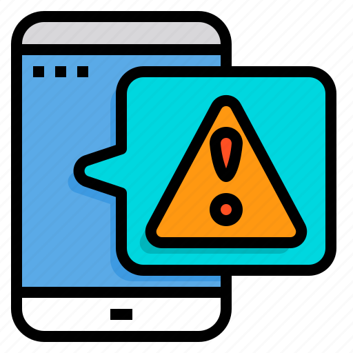 Warning, alert, mobile, application, detect icon - Download on Iconfinder