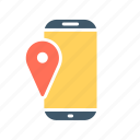 location, map, mobile, place, pointer, smartphone 