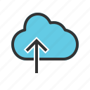 arrow, cloud, cloud computing, data, storage, technology, upload