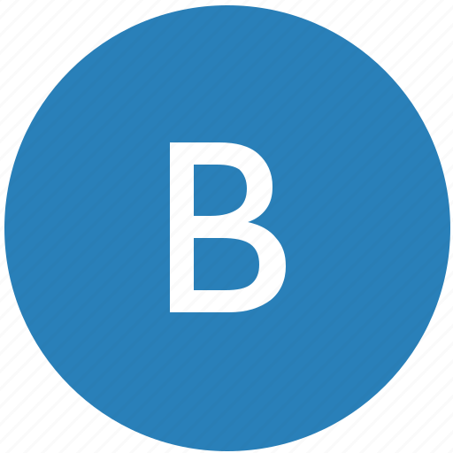 B, keyboard, latin, letter, round, text, uppercase icon - Download on Iconfinder