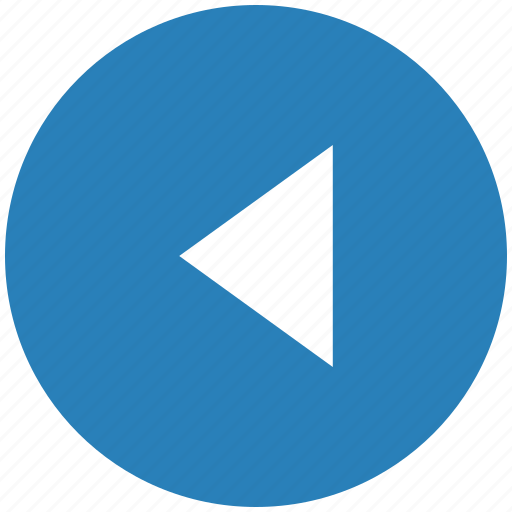 Back, blue, last, round icon - Download on Iconfinder