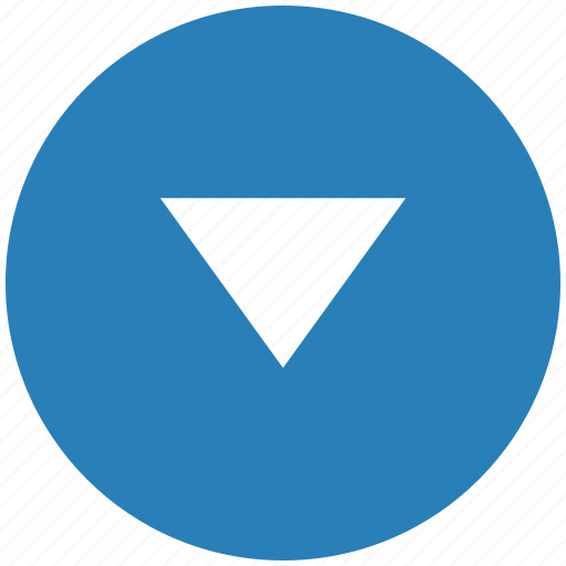 Arrow, blue, bottom, down, round icon - Download on Iconfinder